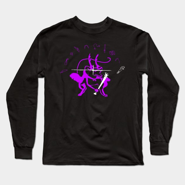 weapon of choice - BAT (round) Long Sleeve T-Shirt by sweetmouse